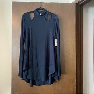 Free People Black Cold Shoulder Tunic